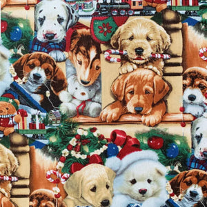 Dogs Puppies Seasonal Cotton - 1/2 Yard Precut