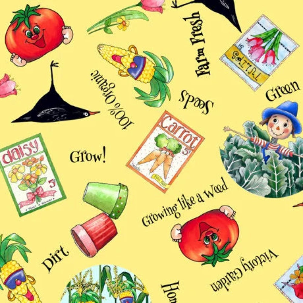 Handmade Placemat Or Table Runner Vegetable Medley Veggie Toss Yellow