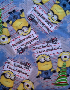 Despicable Me Minions Dear Santa Fleece Fabric