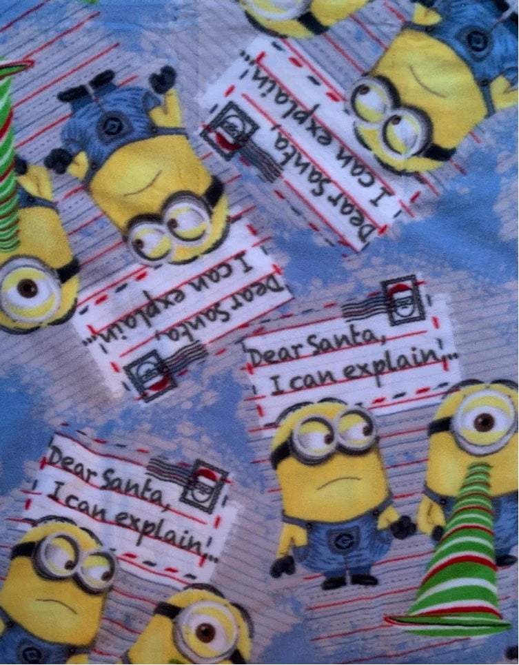 Despicable Me Minions Dear Santa Fleece Fabric