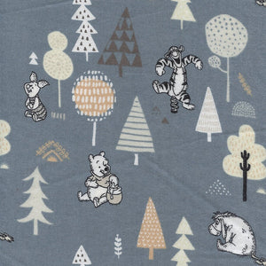 Winnie the Pooh Forest Friend Dark Blue Cotton Fabric