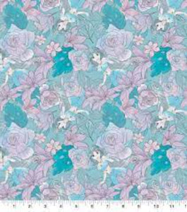 Aladdin Princess Jasmine Floral Cotton Fabric