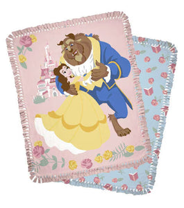 48" Wide Disney Beauty & the Beast Castle No Sew Fleece Blanket
