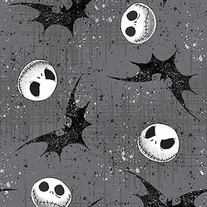 Nightmare Before Christmas Jack with Bats Cotton Fabric