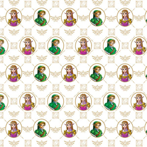 Ocarina of Time Link and Zelda Cotton Fabric