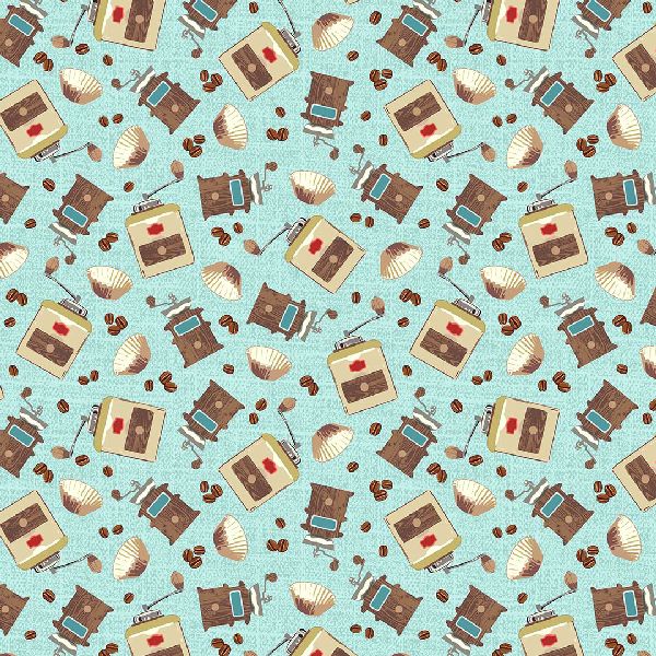 Let's Make Coffee Cotton Fabric