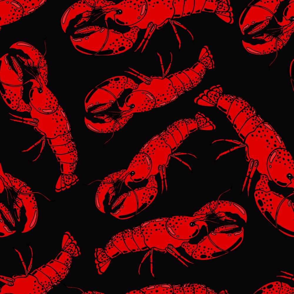 Lobsters Allover Cotton Fabric