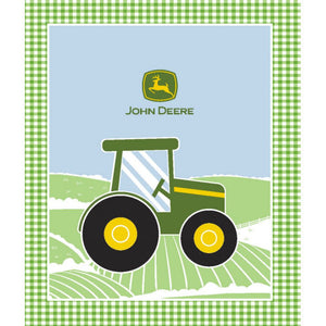 John Deere Tractor Cotton Fabric Panel