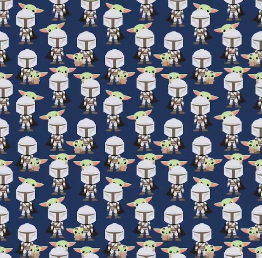 Star Wars Mando Hello Friend Flannel Fabric