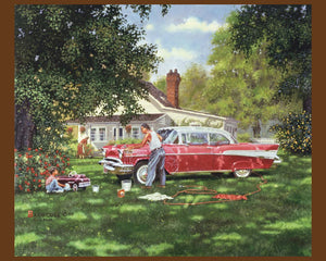 Wash Me Classic Car Panel Cotton Fabric