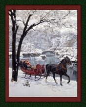 Load image into Gallery viewer, Handmade Tapestry &quot;Snow Glory Horse Sled”
