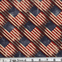 Load image into Gallery viewer, Handmade Valance or Curtain Panel Patriotic Flag Antique
