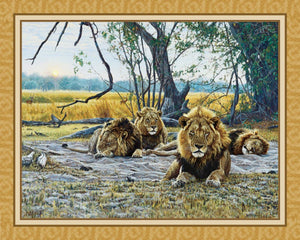 Handmade Tapestry "Still Kings Lions”