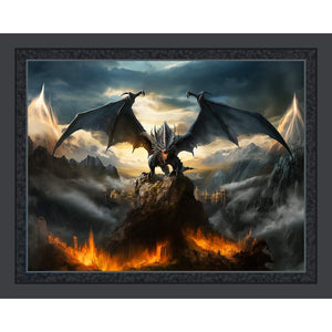 Fire Dragon Cotton Panel