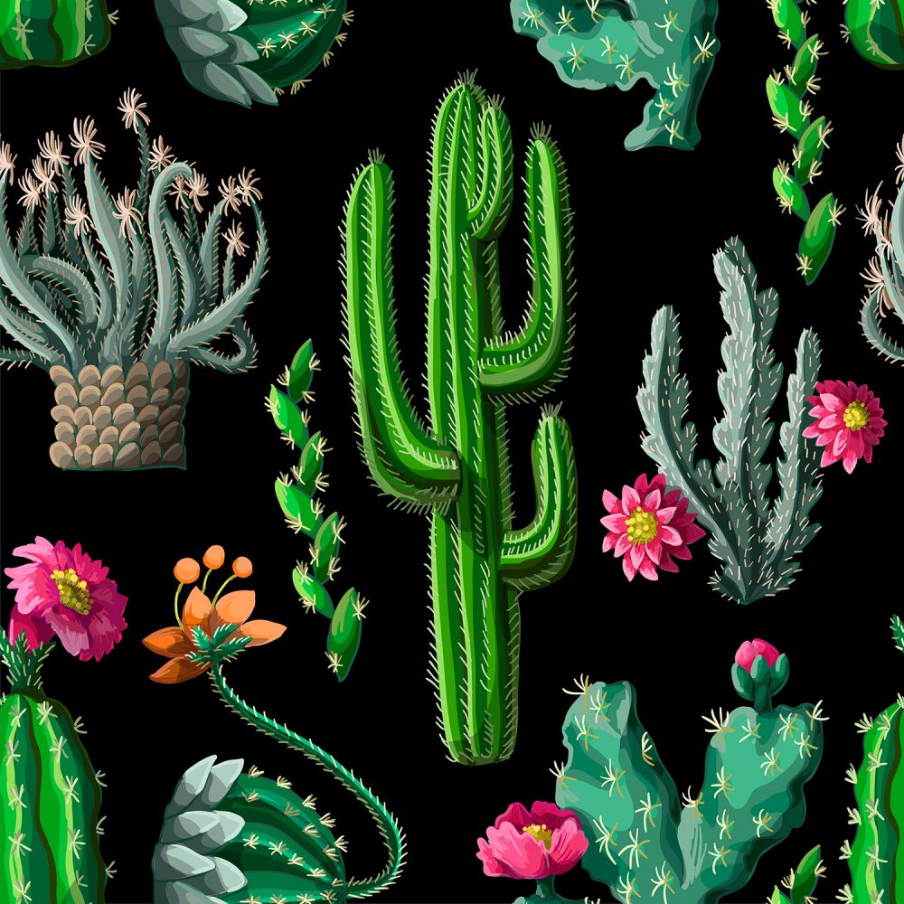 Prickly Cactus Cotton Fabric