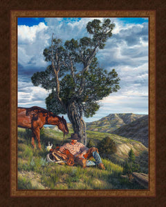 Down Time Western Panel Cotton Fabric