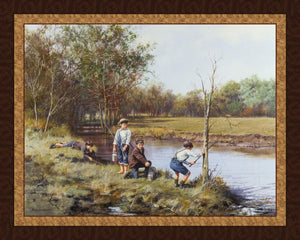 Handmade Tapestry "Fishing Four For The Catch”