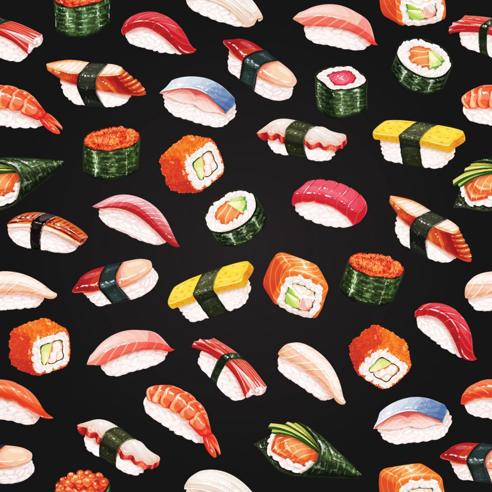 Sushi Allover Cotton Fabric