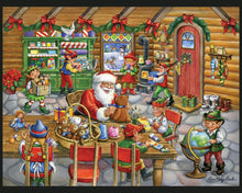 Load image into Gallery viewer, Handmade Tapestry &quot;Santa&#39;s Toy Shop”
