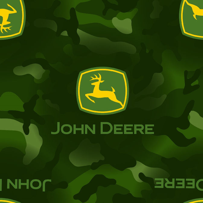 John Deere Camo Green Cotton Fabric