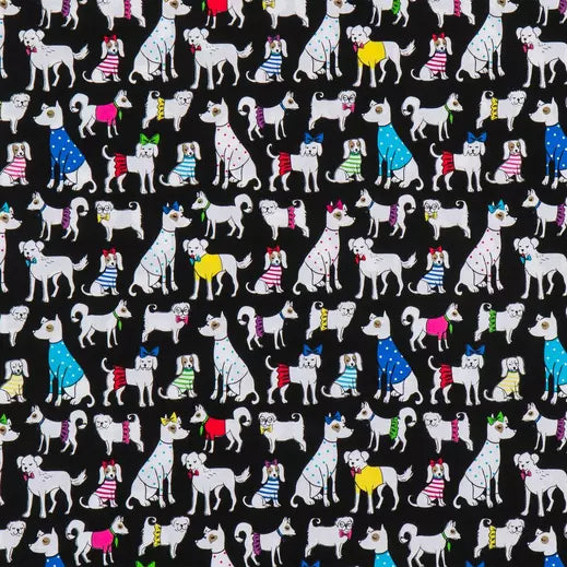 Paw-Ty Time Cotton Calico Fabric