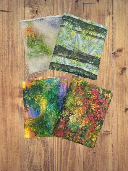 4 Half Yards  -Assorted Scenic Forest Fat Half Yard Bundle