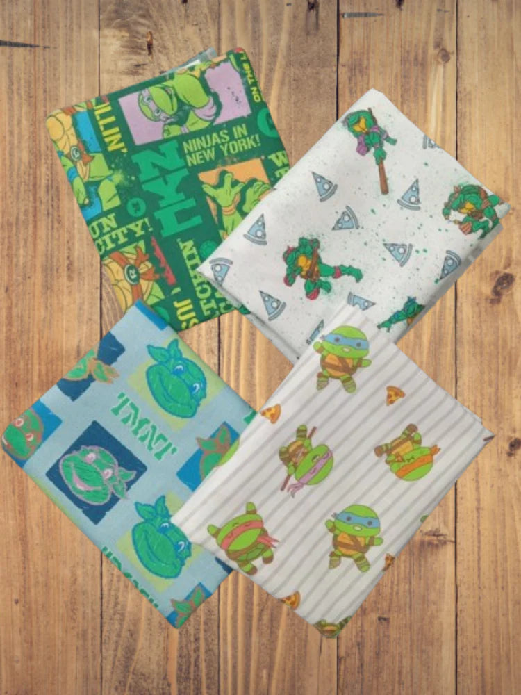 4 Half Yards  -Assorted TMNT Fat Half Yard Bundle