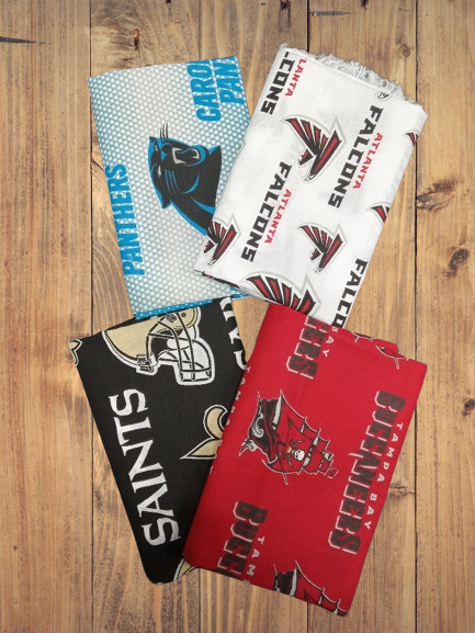 4 Fat Quarters - NFC South NFL Fat Quarter Bundle