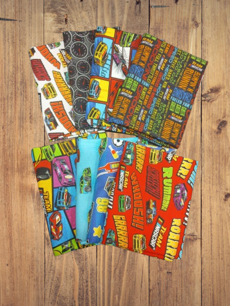 8 Fat Quarters -  Assorted Team NASCAR Fat Quarter Bundle