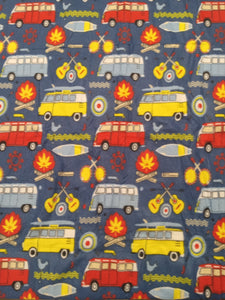 Camping 50" x 60" Fleece Throw Blanket