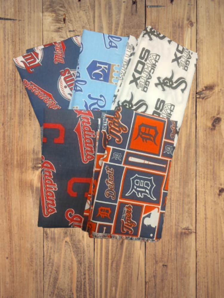 5 Fat Quarters -American League Central Fat Quarter Bundle