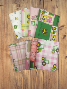 8 Fat Quarters - Assorted John Deere Pink Fat Quarter Bundle