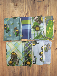 8 Fat Quarters - Assorted John Deere Blue Fat Quarter Bundle