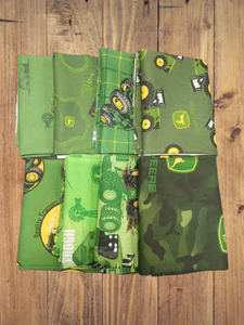 8 Fat Quarters - Assorted John Deere Green Fat Quarter Bundle