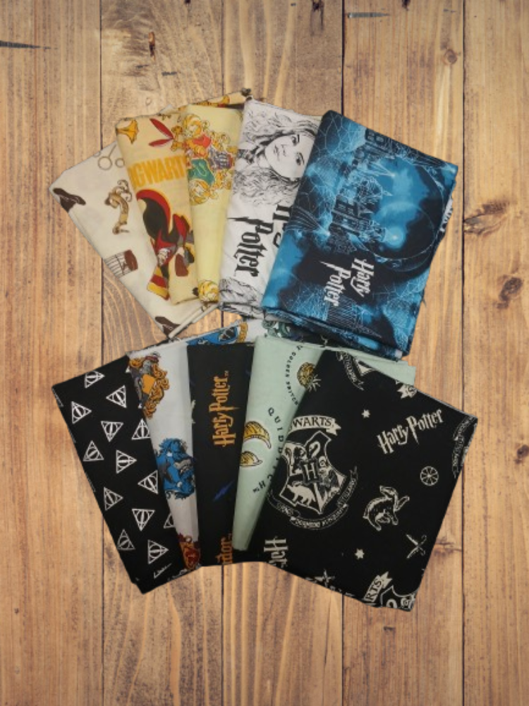 10 Fat Quarters -  Assorted Harry Potter Fat Quarter Bundle