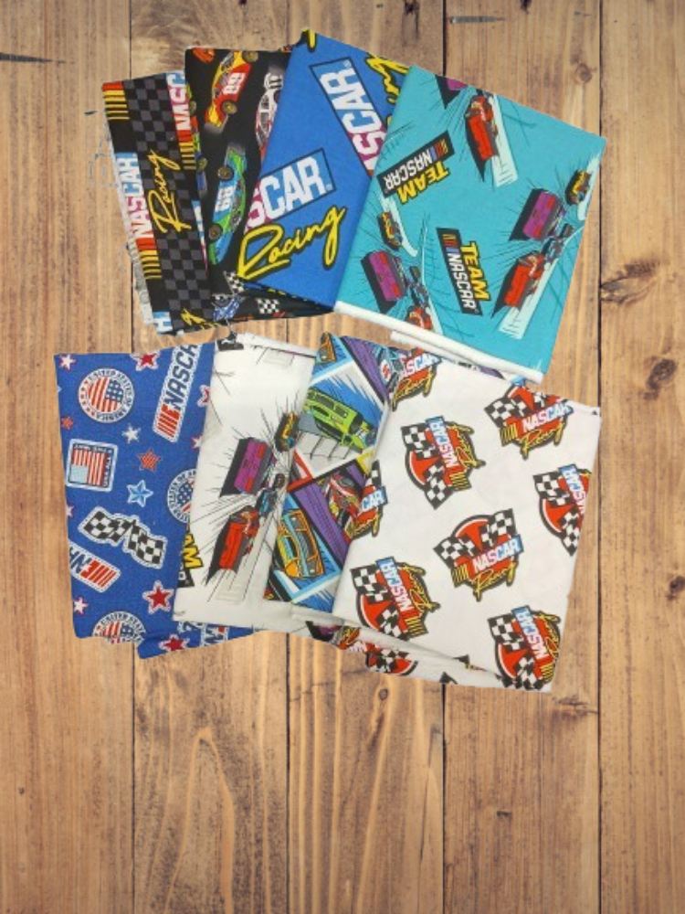 8 Fat Quarters -  Assorted NASCAR RACING Fat Quarter Bundle