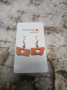 Handmade with Love - Natural Wood Montana Love Earrings