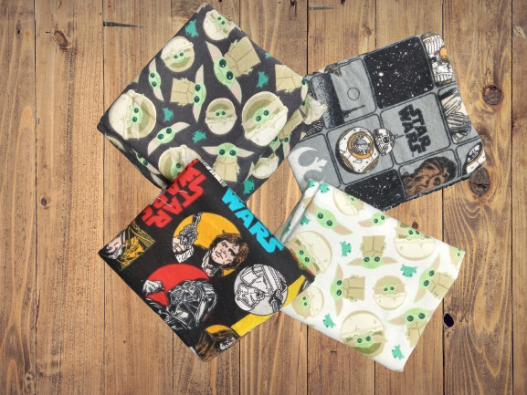 4 Fat Quarters -  Assorted Star Wars Flannel Fat Quarter Bundle