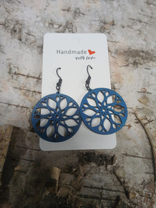 Handmade with Love - Natural Wood Medallion Earrings