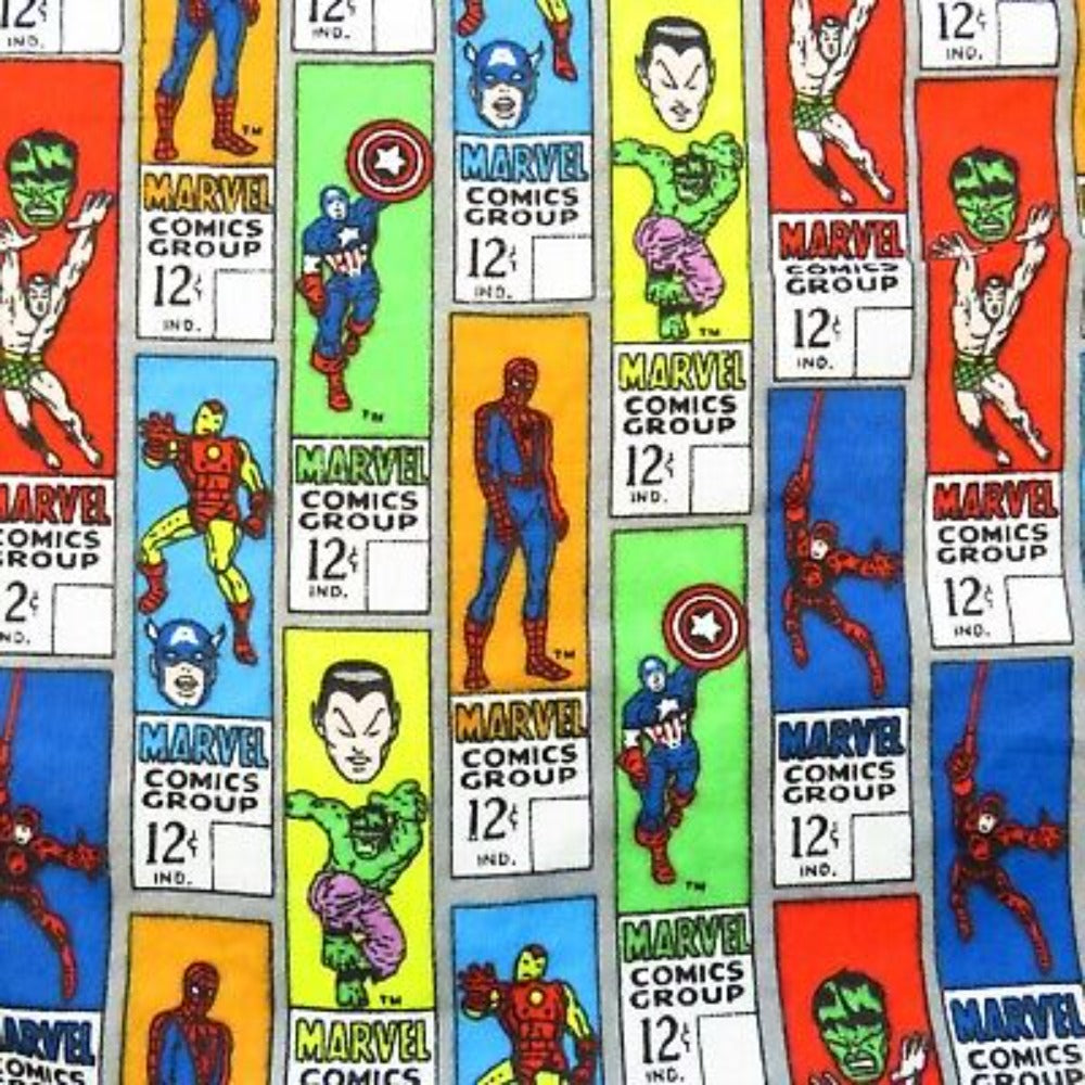 Marvel Comic Stripe Flannel Fabric