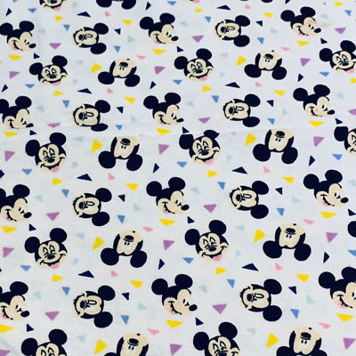 Handmade Blanket, Burp Rag/ Security Blanket, and Bib Mickey Confetti Toss White