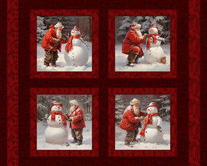 Handmade Tapestry "Santa's Snow Buddies”