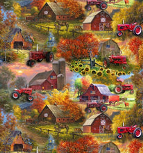 Load image into Gallery viewer, Handmade Placemat Or Table Runner Farmall Barns Patriotic
