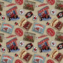 Load image into Gallery viewer, Handmade Placemat Or Table Runner Farmall Tossed Logos Natural
