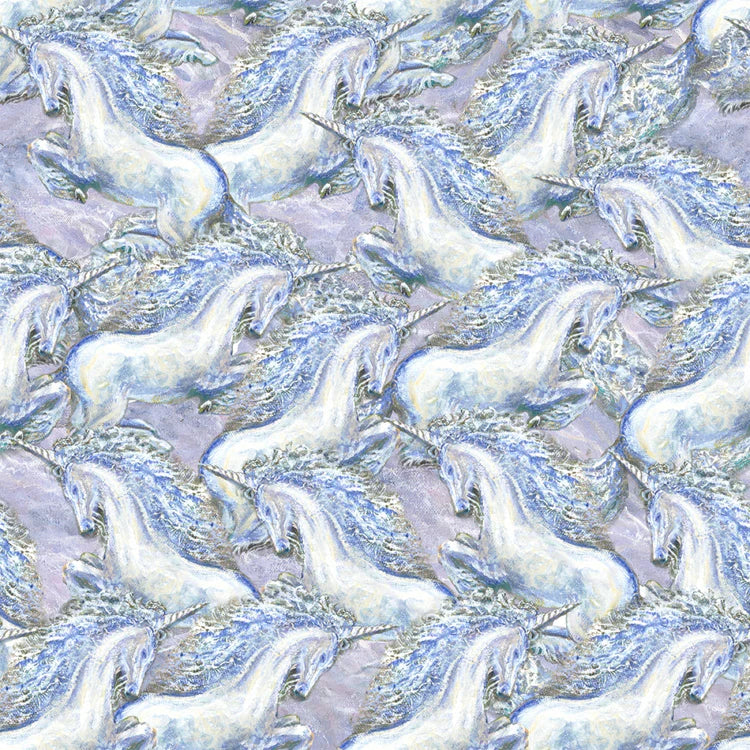 World of Wonder Unicorn Lilac Cotton Fabric