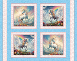 Unicorn Dreams Pillow Panel Cotton Fabric