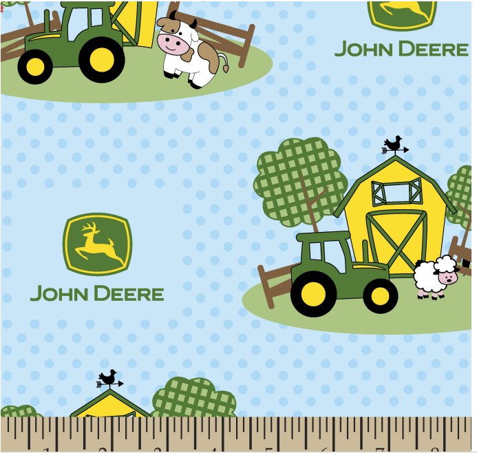 John Deere Baby Barnyard Scenic Cotton Fabric