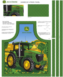 John Deere BBQ Apron Cotton Fabric Panel