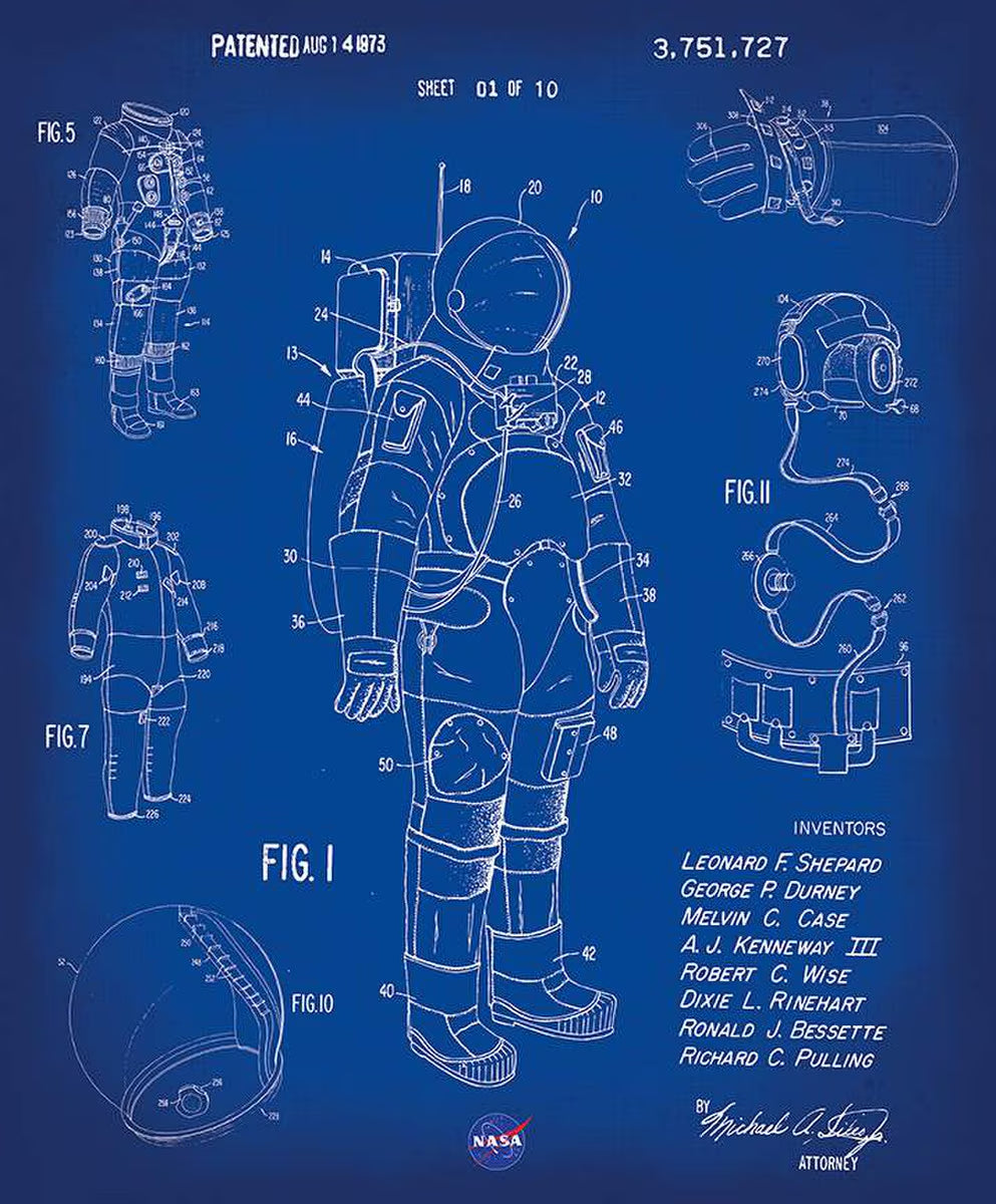 Outer Space by NASA Spacesuit Cotton Panel