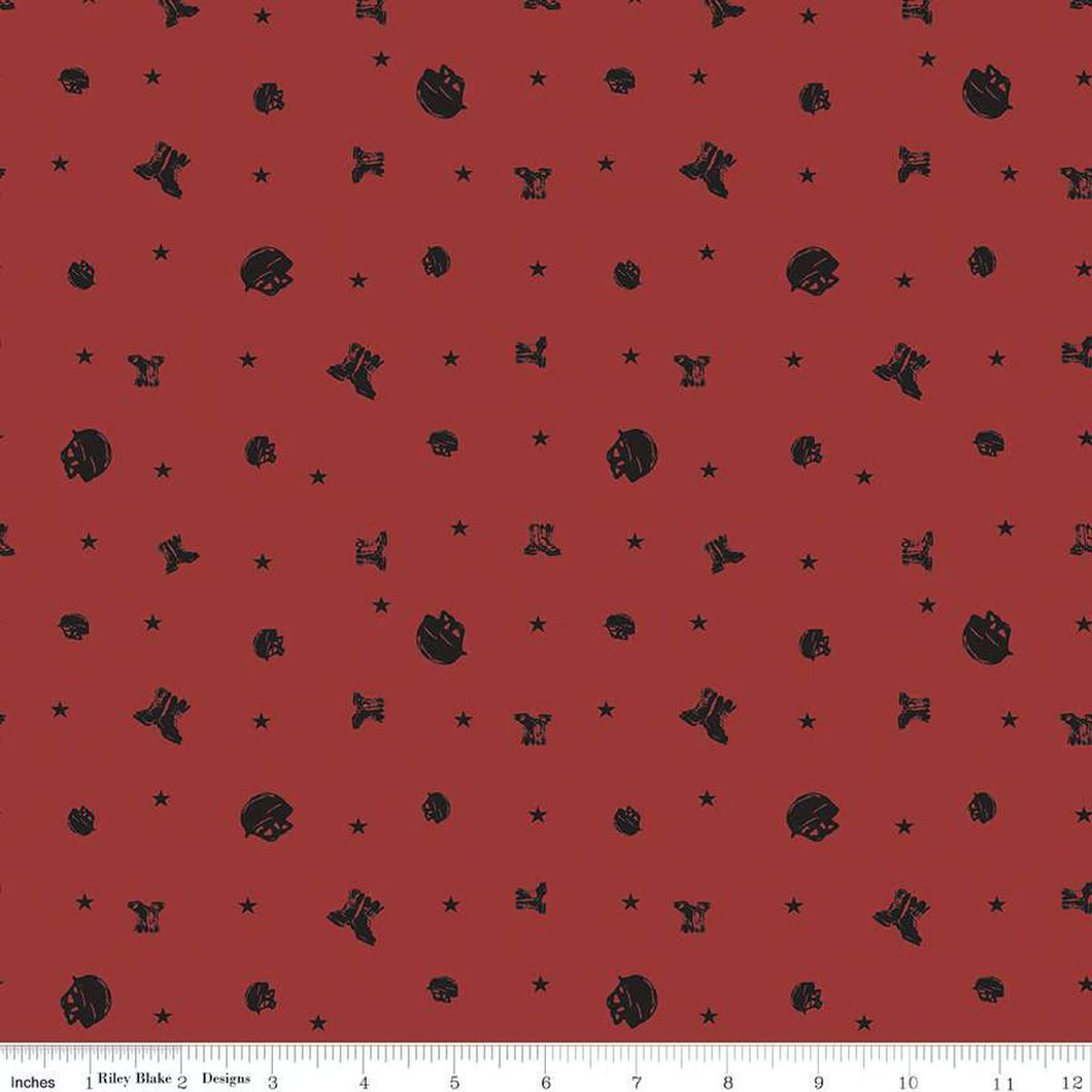 Coming Home Elite Soldiers Red Cotton Fabric